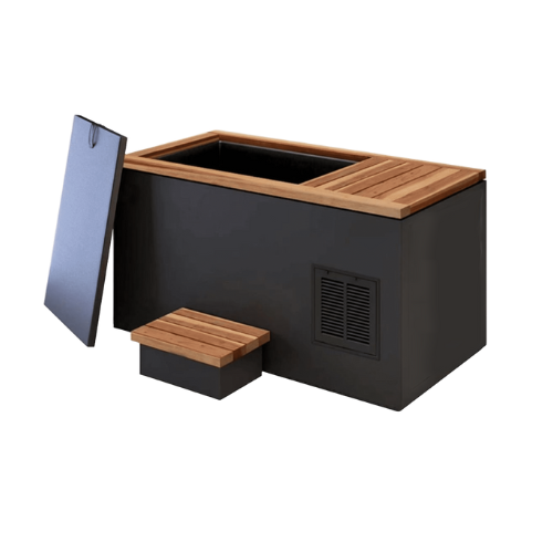 Helsinki ijsbad, zwart met houtskleur, voor 1 persoon