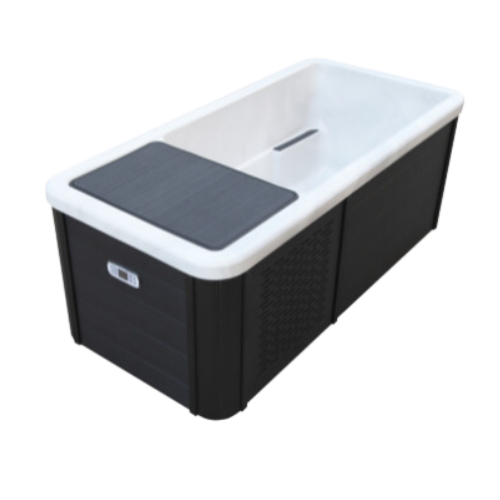 Yakon ijsbad, zwart met wit, voor 1 persoon